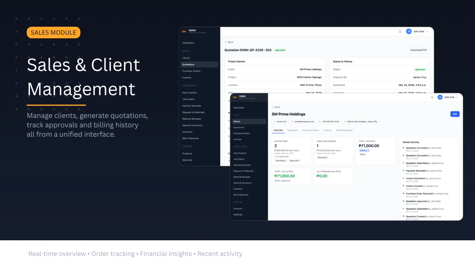 DMMI Sales-to-Delivery System screenshot 2