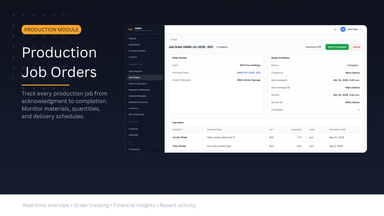 DMMI Sales-to-Delivery System screenshot 3